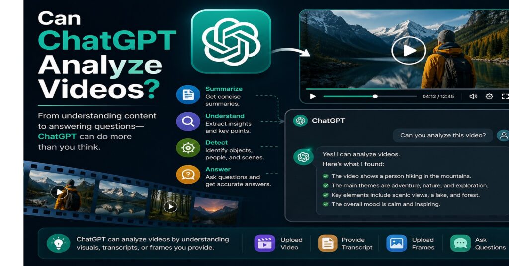 can chatgpt analyze videos​