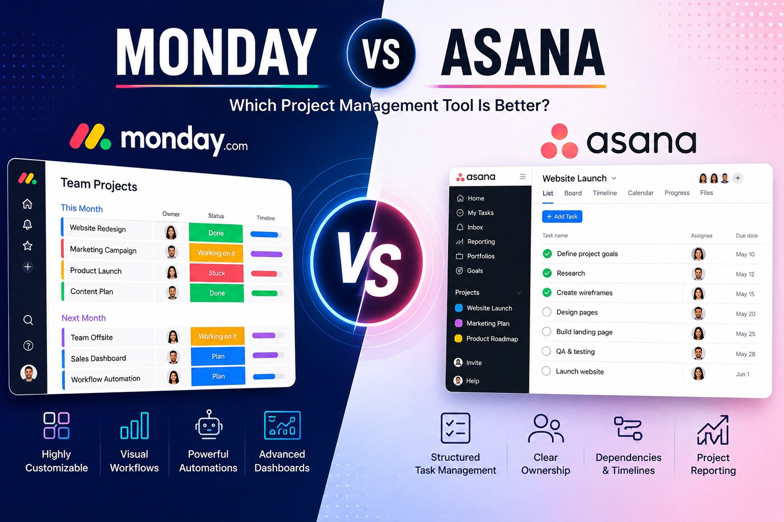monday vs asana